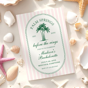 Palm Springs Before The Rings Bachelorette Party Invitation