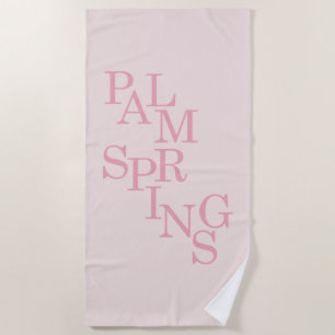 Palm Springs Blush Pink Beach Towel