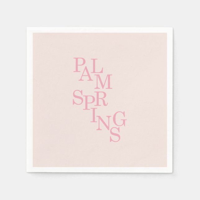 Palm Springs Blush Pink Napkins (Front)