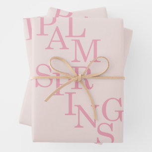 Palm Springs Blush Pink Wrapping Paper Sheets
