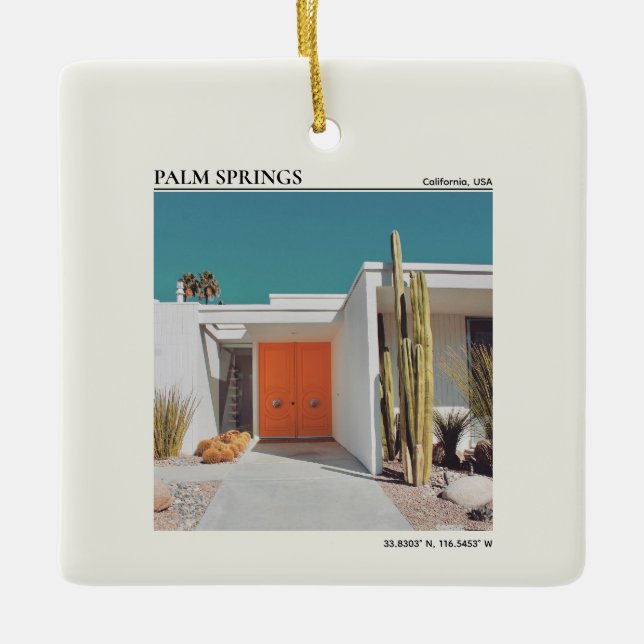 Palm Springs Bright Door Ornament (Front)
