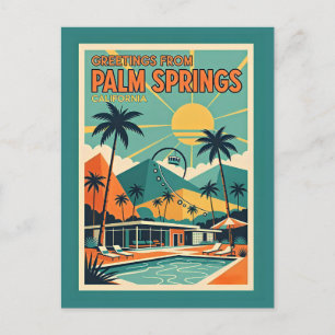 Palm Springs CA Mid Century Modern Postcard