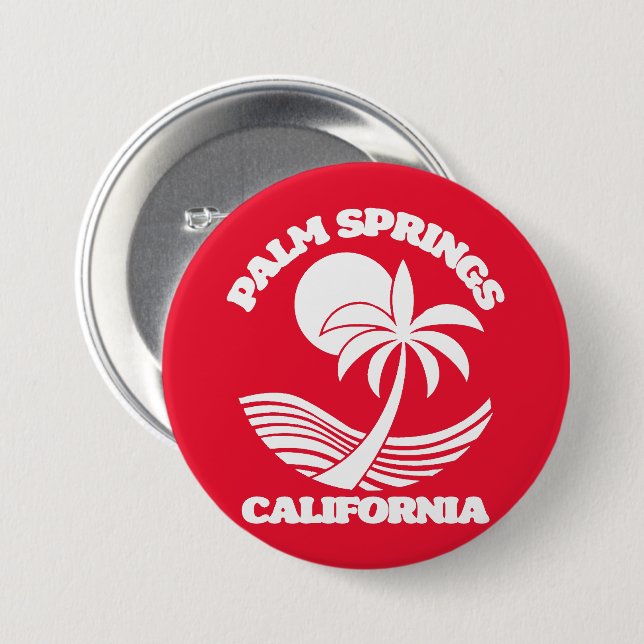 Palm Springs California Button (Front & Back)