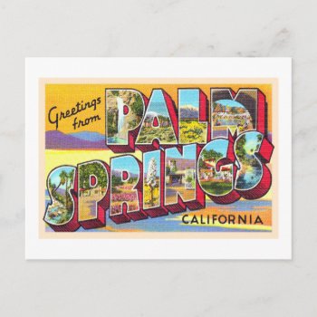 Palm Springs California Ca Large Letter Postcard by AmericanTravelogue at Zazzle