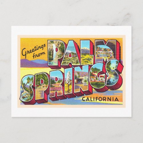 Palm Springs California CA Large Letter Postcard