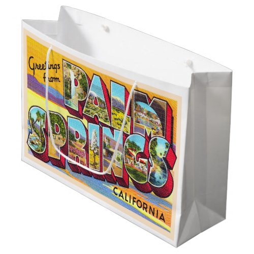 Palm Springs California CA Large Letter Postcard Large Gift Bag