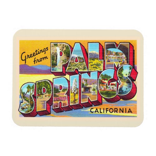 Palm Springs California CA Large Letter Postcard Magnet