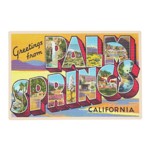 Palm Springs California CA Large Letter Postcard Placemat