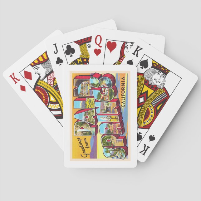 Palm Springs California CA Large Letter Postcard Poker Cards (Back)