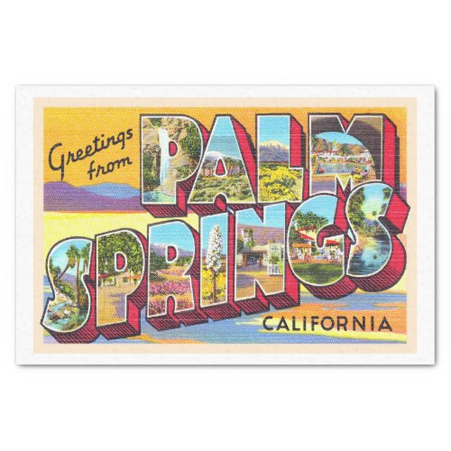 Palm Springs California CA Large Letter Postcard Tissue Paper