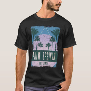 Palm Springs California CA Vintage Vaporwave Retro T-Shirt