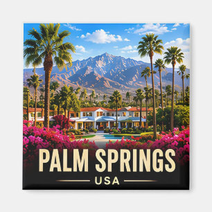 Palm Springs California Desert Midcentury Travel  Magnet