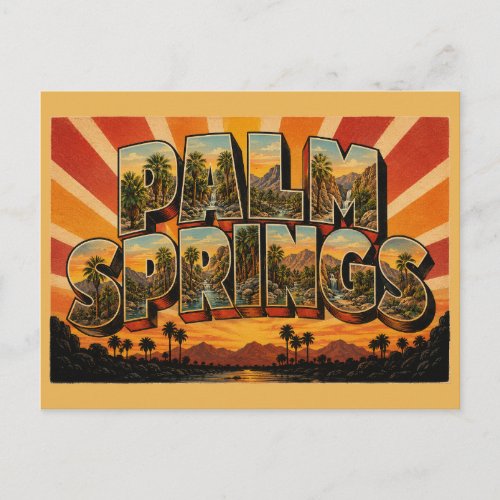 Palm Springs California Desert Oasis Canyon Palms Postcard