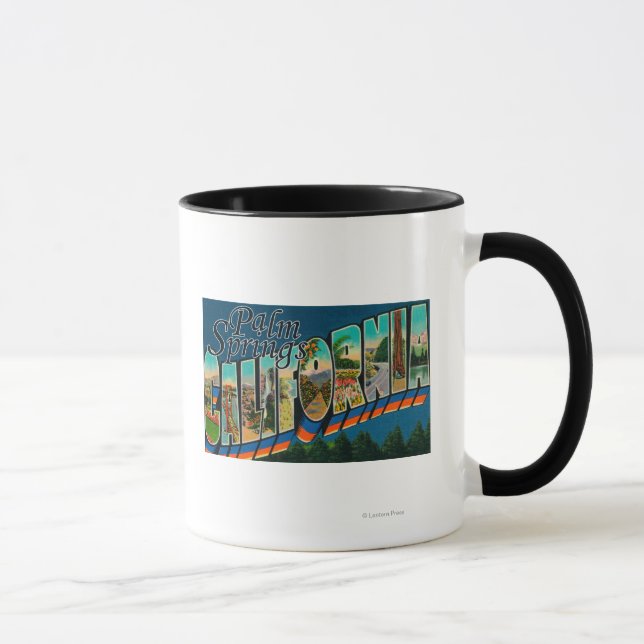 Palm Springs, California - Large Letter Scenes Mug (Right)
