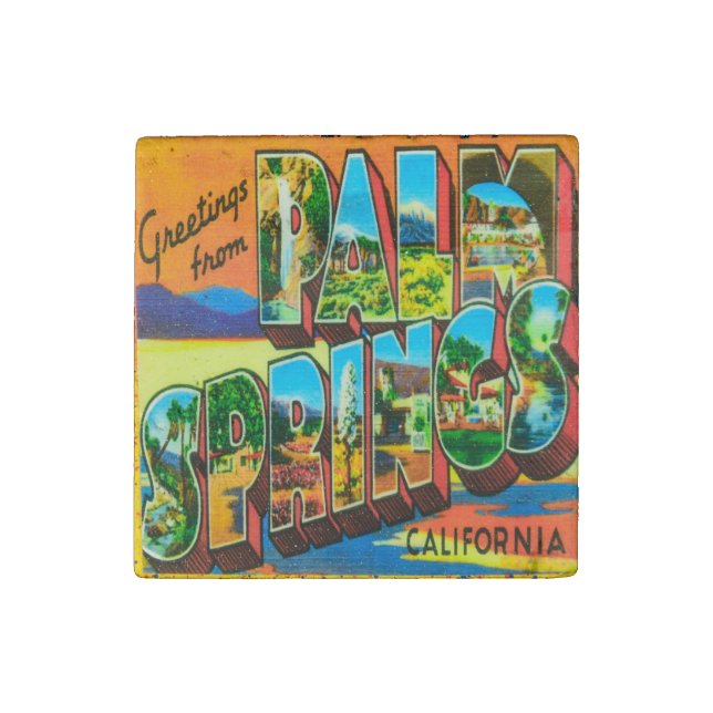 Palm Springs, California Stone Fridge Magnet (Front)