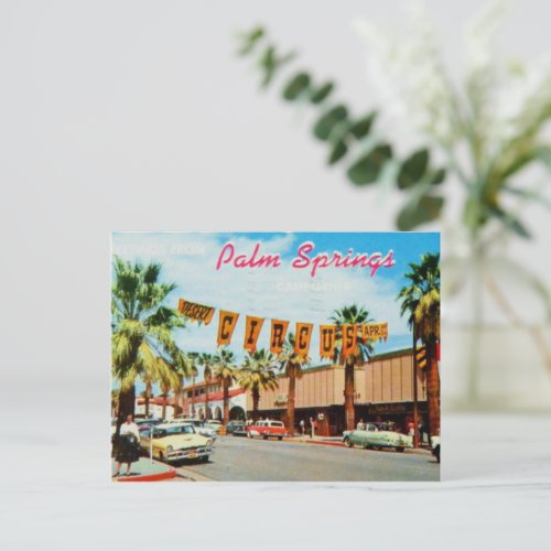 Palm Springs California vintage 1950 photograph Postcard