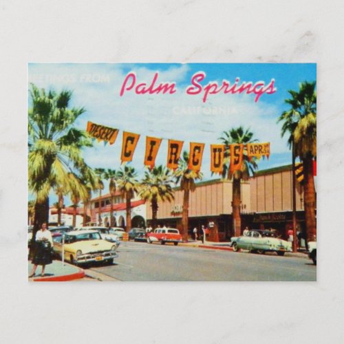 Palm Springs California vintage 1950 photograph Postcard