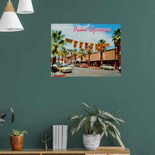 Palm Springs California vintage 1950 photograph Poster