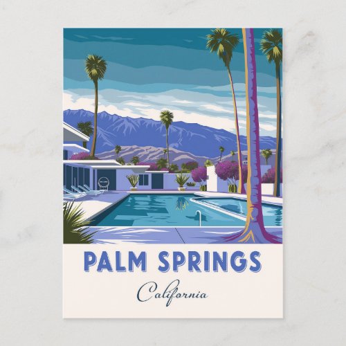 Palm Springs California vintage Postcard