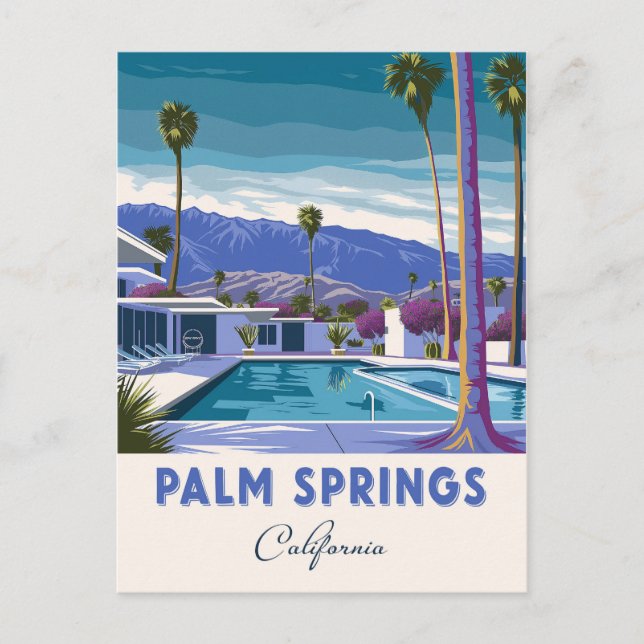 Palm Springs California vintage Postcard (Front)
