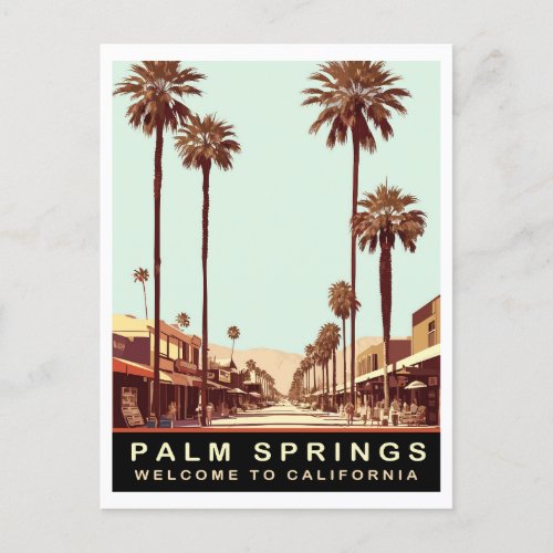 Palm Springs California Vintage Travel Postcard