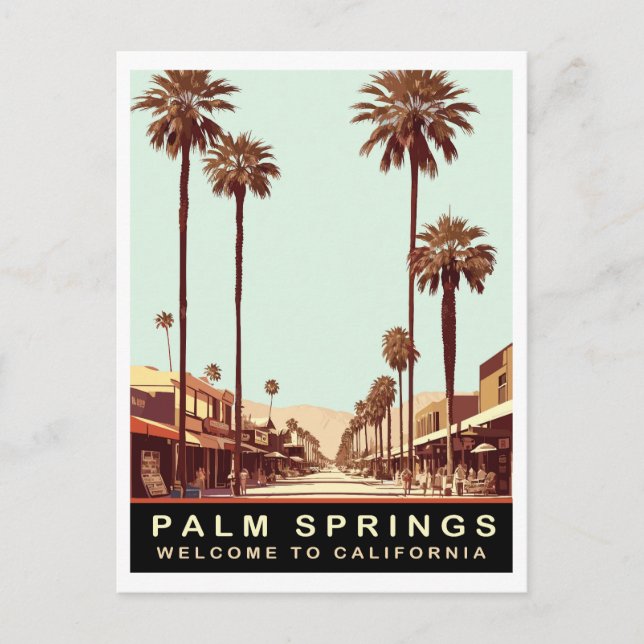 Palm Springs, California, Vintage Travel Postcard (Front)