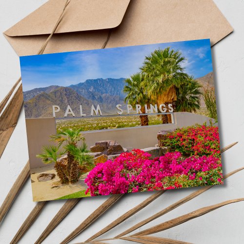 Palm Springs California Wedding Save the Date Announcement Postcard
