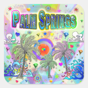 Palm Springs Deep Dream Sticker
