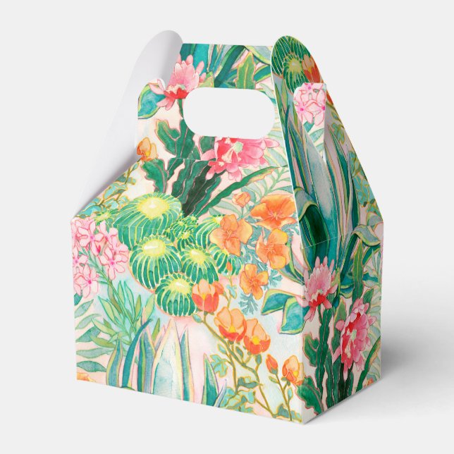 Palm Springs Foliage Favor Boxes (Front Side)