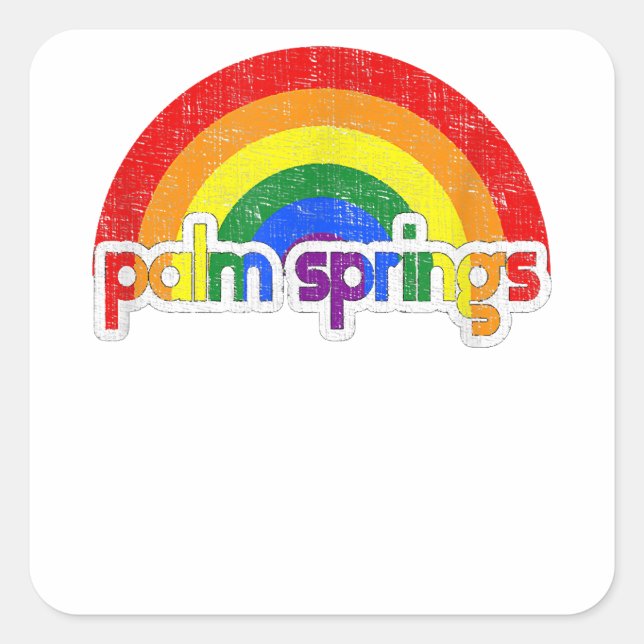 Palm Springs Gay Pride Support  Square Sticker (Front)