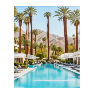 Palm Springs Hotel Pool 2 Acrylic Print