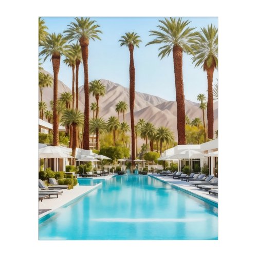 Palm Springs Hotel Pool 2 Acrylic Print