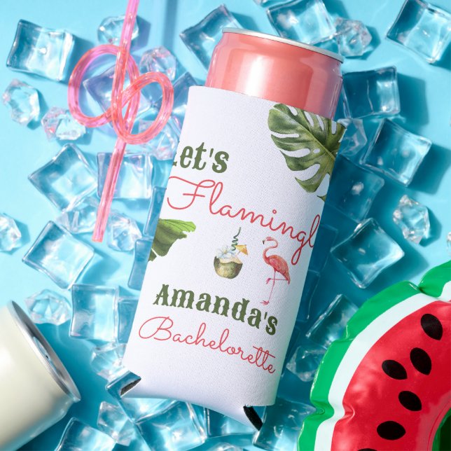 Palm Springs Last Flamingle Bachelorette Party Seltzer Can Cooler (In Situ Summer)