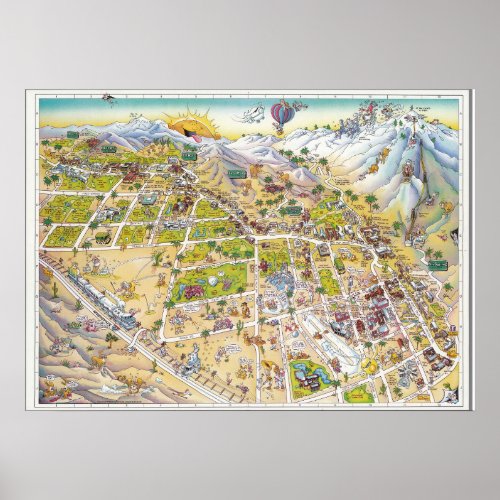 Palm Springs map Poster
