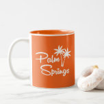 Palm Springs Mid Century Modern Mug Orange White at Zazzle