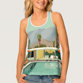 Palm Springs Mid Century Modern Pool Tank Top