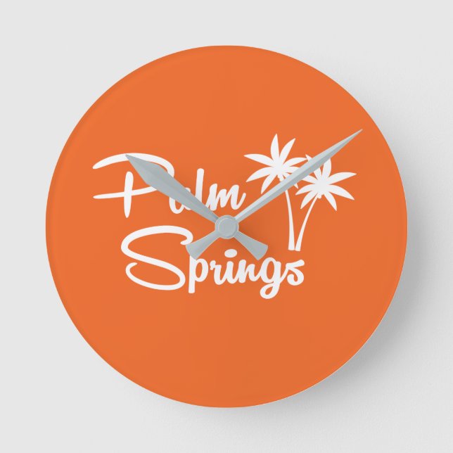 Palm Springs Mid Century Modern Wall Clock (Front)