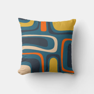 Palm Springs Midcentury Modern Abstract Pattern Throw Pillow