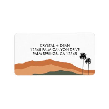 Palm Springs Modern Address Labels (tan/olive) by ThePaperAffair at Zazzle