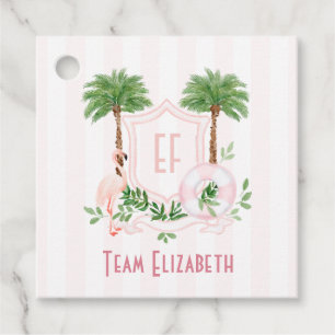Palm Springs Monogram Bachelorette Party Favor Tags