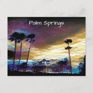 Palm Springs Night Postcard