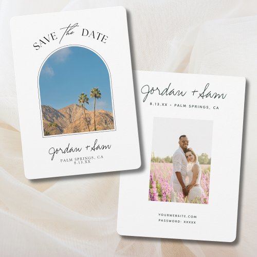 Palm Springs Palm Tree Wedding Save the Date  Invitation