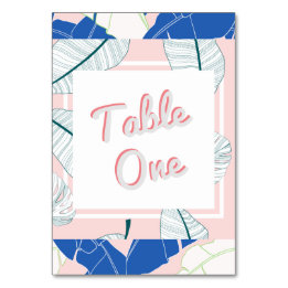 Palm Springs Paradise Modern Californian Wedding Table Number