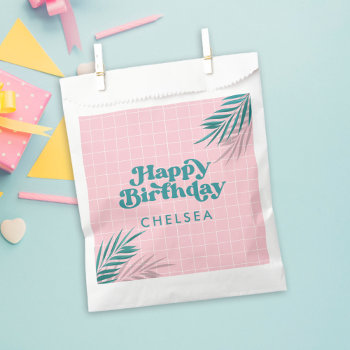 Palm Springs Pool Party Pink Adult Birthday Favor Bag by ClementineCreative at Zazzle