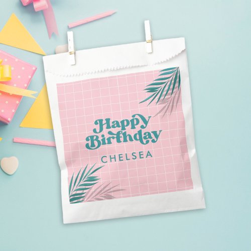 Palm Springs Pool Party Pink Adult Birthday Favor Bag