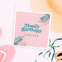 Palm Springs Pool Party Pink Adult Birthday