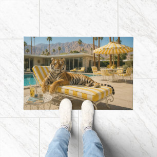 Palm Springs Poolside Tiger Doormat