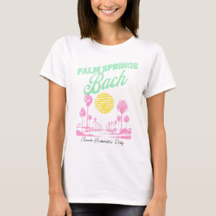palm springs retro custom name bachelorette party T-Shirt
