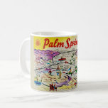 Palm Springs Retro Map Mug<br><div class="desc">A very colorful retro postcard greetings from Palm Springs, California repurposed!</div>