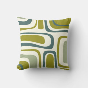 Palm Springs Retro Mid-Century Modern Abstract Throw Pillow